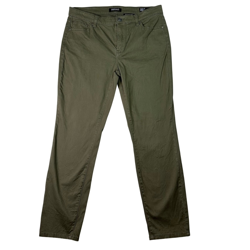 Buffalo David Bitton Daily Mid Rise Stretch Skinny Ankle Grazer Pants 8/29 Green
